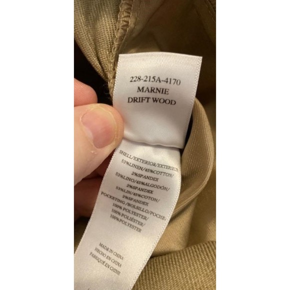 NWT Rails Women's Marnie Wide Leg Linen Blend Pants  size 12 in Driftwood - Picture 9 of 9